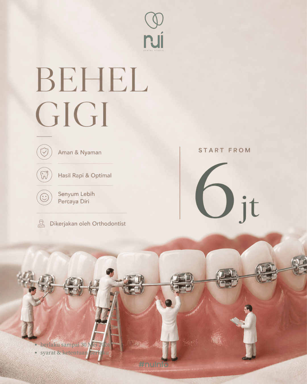 Behel gigi mulai dari 6 juta